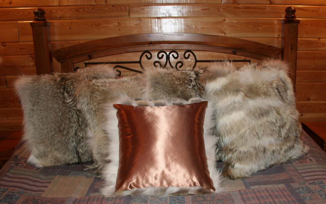Beautiful Coyote & Beaver Fur Pillows