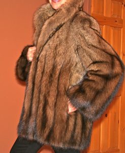 Custom made wild fisher fur jacket